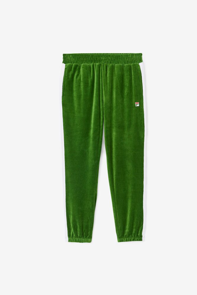 Fila Brice Velour Green Pants Mens - NZ 35481-CKBR